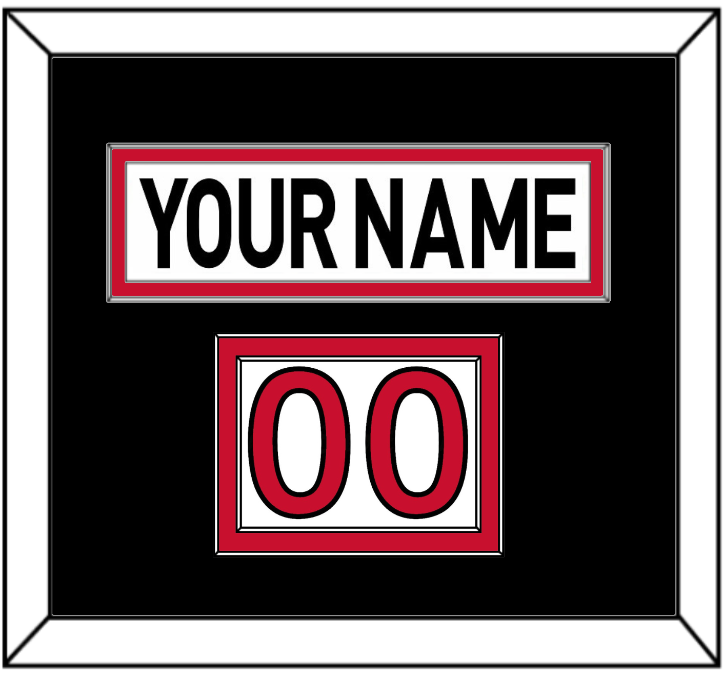 Ottawa Nameplate & Number (Shoulder) - Road White (2007-2017) - Signature Tier 4