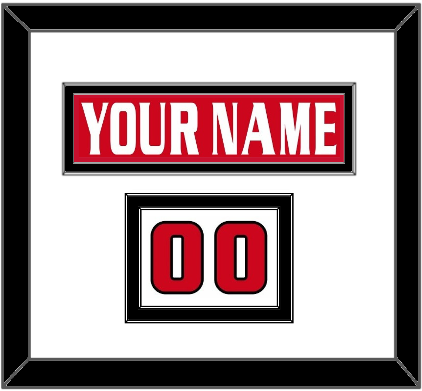 Ottawa Nameplate & Number (Shoulder) - Road/Home Red Jersey (1999-2007) - Signature Tier 1