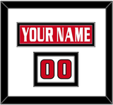 Ottawa Nameplate & Number (Shoulder) - Road/Home Red Jersey (1999-2007) - Double Mat 1