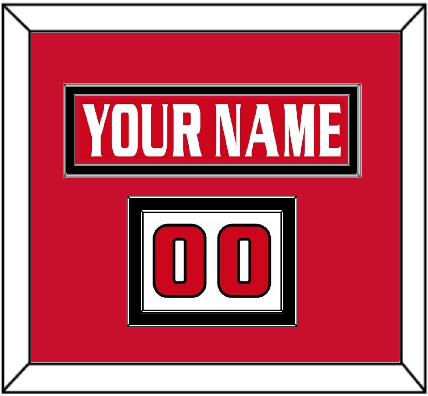 Ottawa Nameplate & Number (Shoulder) - Road/Home Red Jersey (1999-2007) - Signature Tier 2