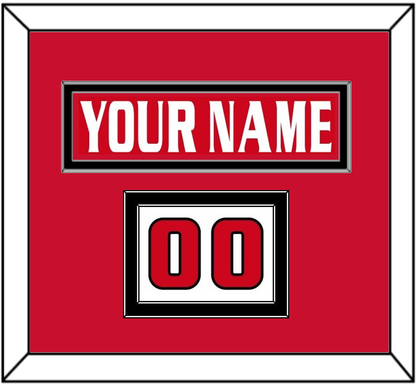 Ottawa Nameplate & Number (Shoulder) - Road/Home Red Jersey (1999-2007) - Signature Tier 2