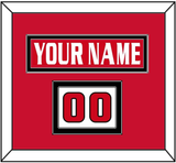 Ottawa Nameplate & Number (Shoulder) - Road/Home Red Jersey (1999-2007) - Double Mat 2
