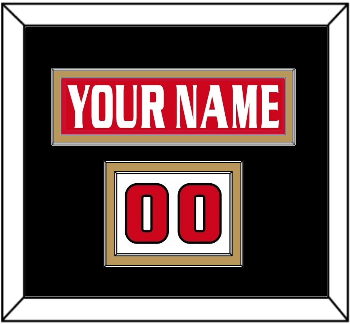 Ottawa Nameplate & Number (Shoulder) - Road/Home Red Jersey (1999-2007) - Signature Tier 3