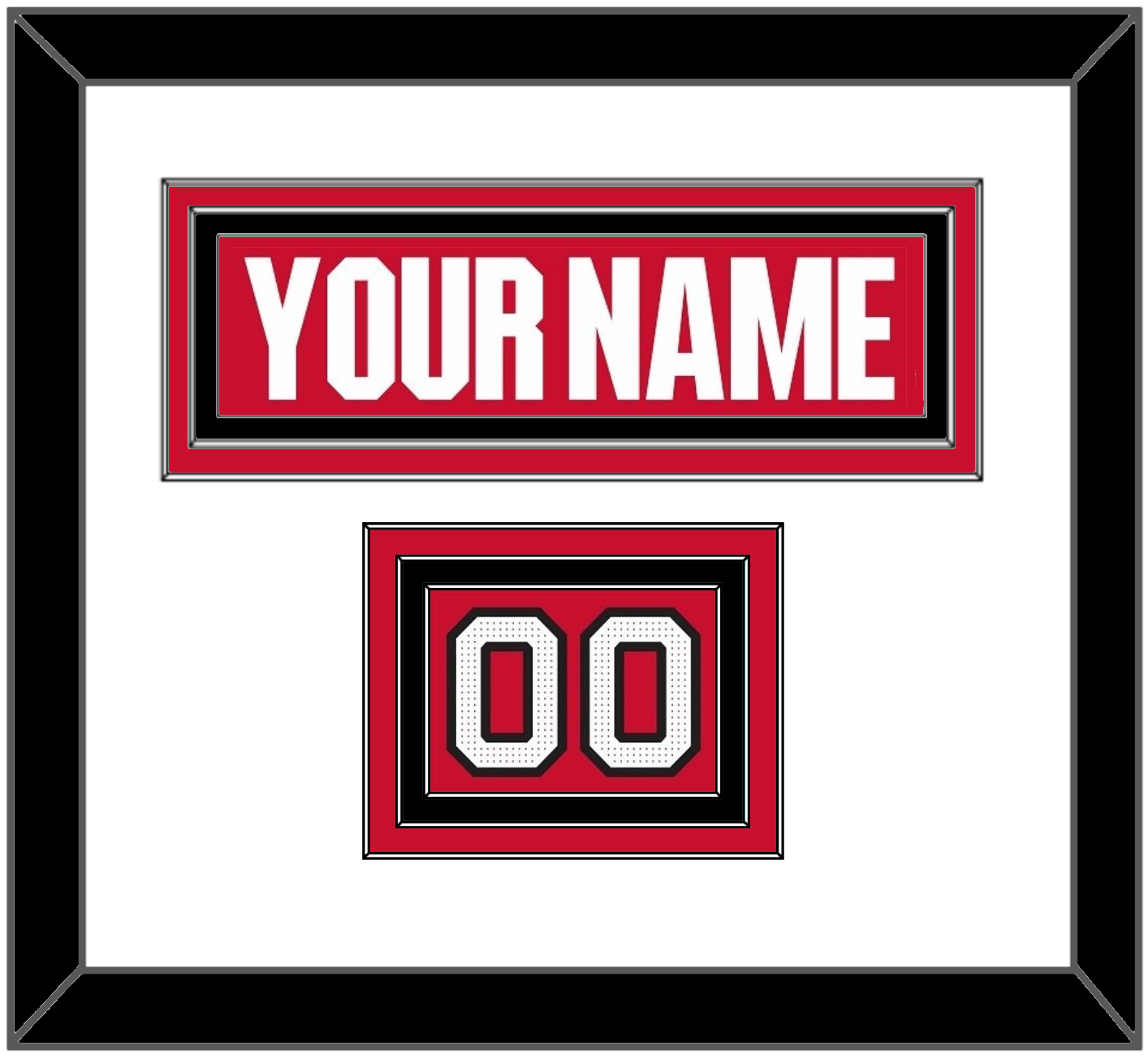 Ottawa Nameplate & Number (Shoulder) - Home Red (2007-2017) - Premier Tier 2