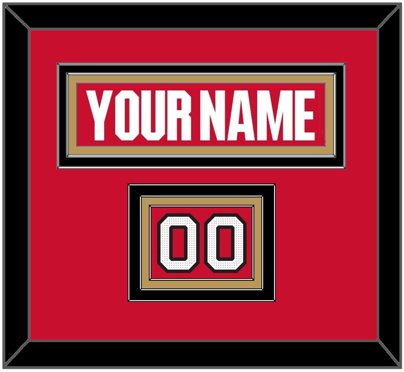 Ottawa Nameplate & Number (Shoulder) - Home Red (2017-2020) - Premier Tier 3