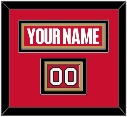 Ottawa Nameplate & Number (Shoulder) - Home Red (2017-2020) - Premier Tier 3