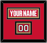 Ottawa Nameplate & Number (Shoulder) - Home Red (2017-2020) - Triple Mat 3