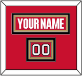 Ottawa Nameplate & Number (Shoulder) - Home Red (2017-2020) - Triple Mat 3