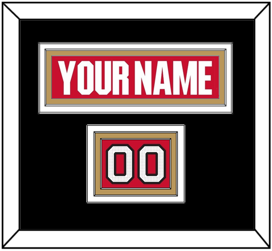 Ottawa Nameplate & Number (Shoulder) - Home Red (2017-2020) - Premier Tier 4