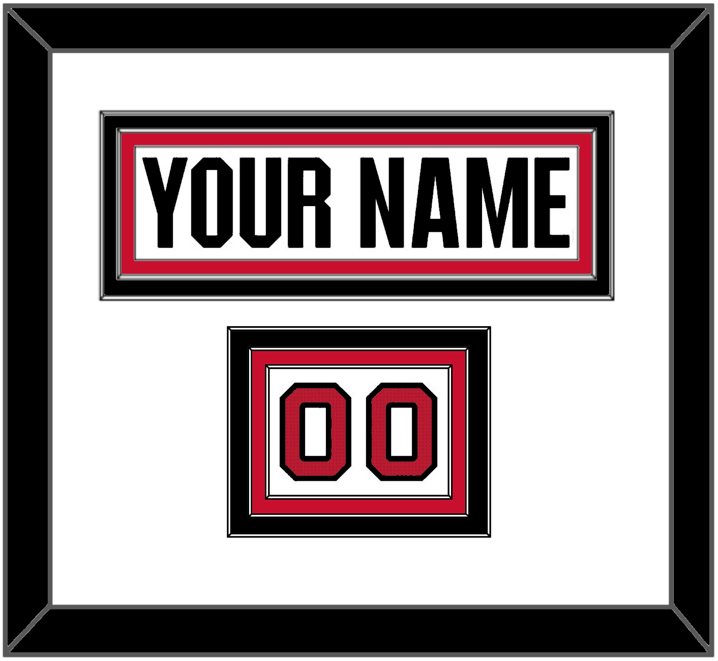 Ottawa Nameplate & Number (Shoulder) - Road White (2017-2020) - Premier Tier 1