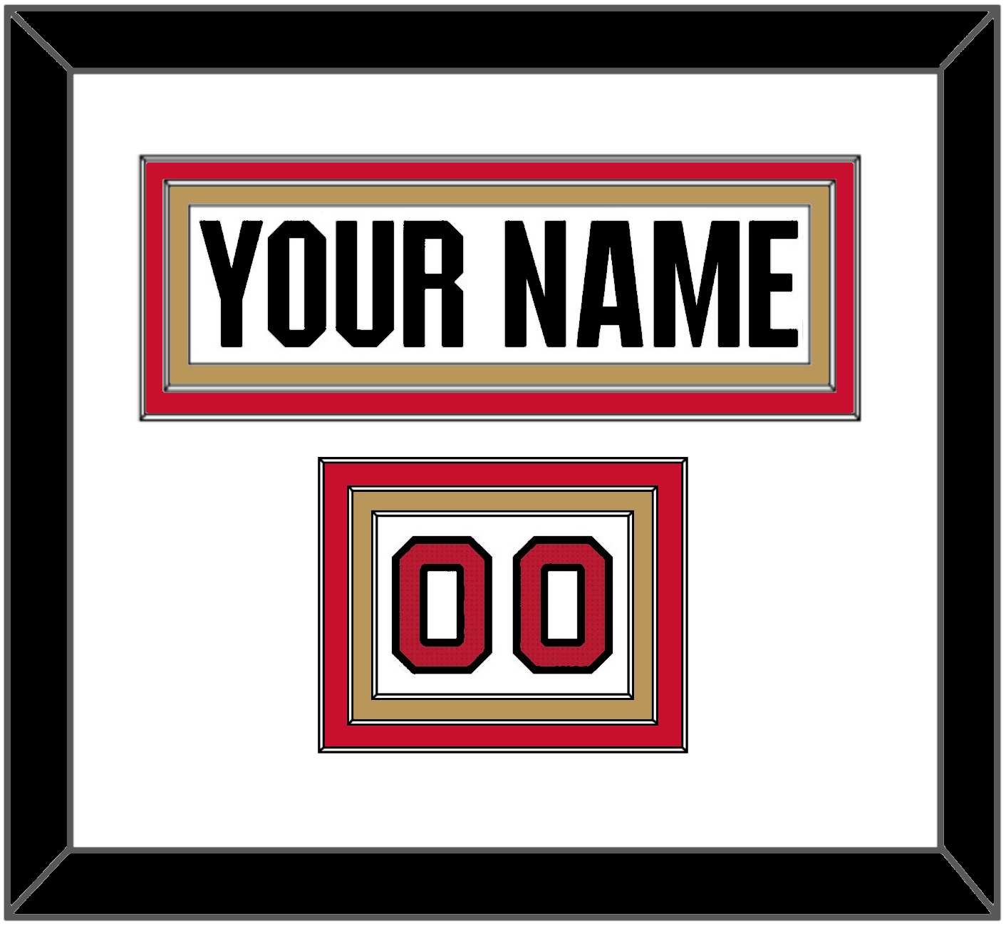 Ottawa Nameplate & Number (Shoulder) - Road White (2017-2020) - Premier Tier 2