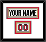 Ottawa Nameplate & Number (Shoulder) - Road White (2017-2020) - Triple Mat 2