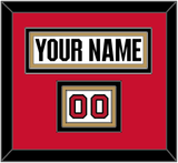 Ottawa Nameplate & Number (Shoulder) - Road White (2017-2020) - Triple Mat 3