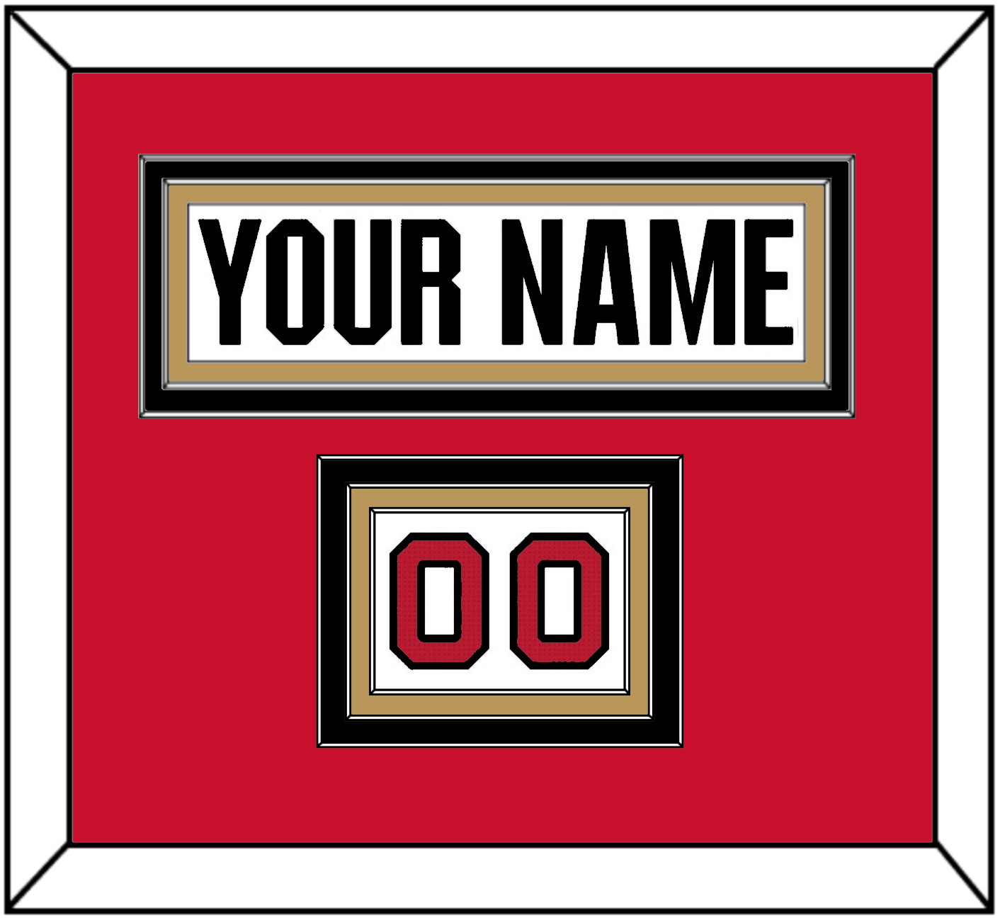 Ottawa Nameplate & Number (Shoulder) - Road White (2007-2017) - Premier Tier 3