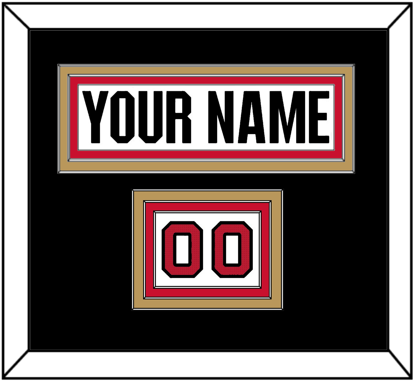 Ottawa Nameplate & Number (Shoulder) - Road White (2017-2020) - Premier Tier 4