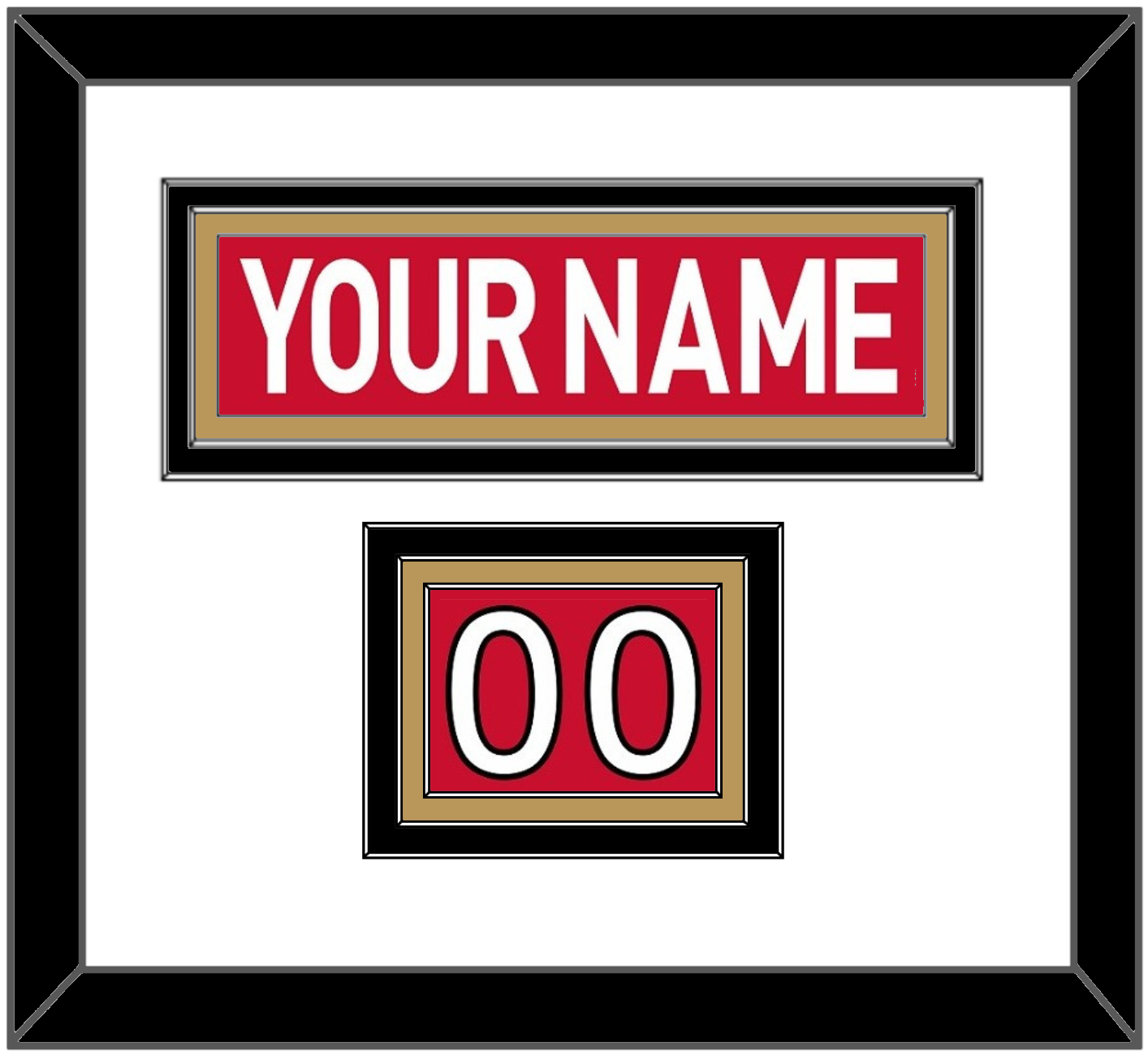 Ottawa Nameplate & Number (Shoulder) - Home Red (2007-2017) - Premier Tier 1
