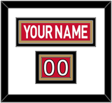 Ottawa Nameplate & Number (Shoulder) - Home Red (2007-2017) - Triple Mat 1