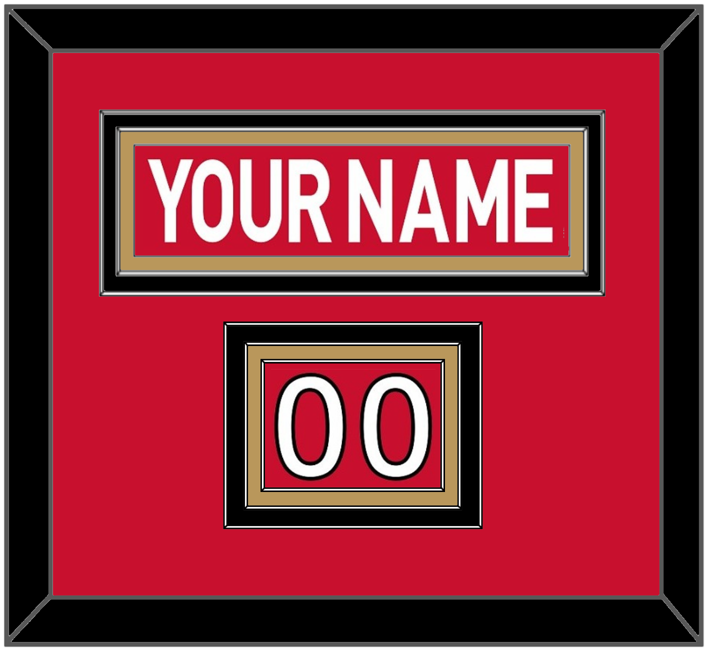 Ottawa Nameplate & Number (Shoulder) - Home Red (2007-2017) - Premier Tier 3