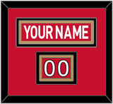Ottawa Nameplate & Number (Shoulder) - Home Red (2007-2017) - Triple Mat 3