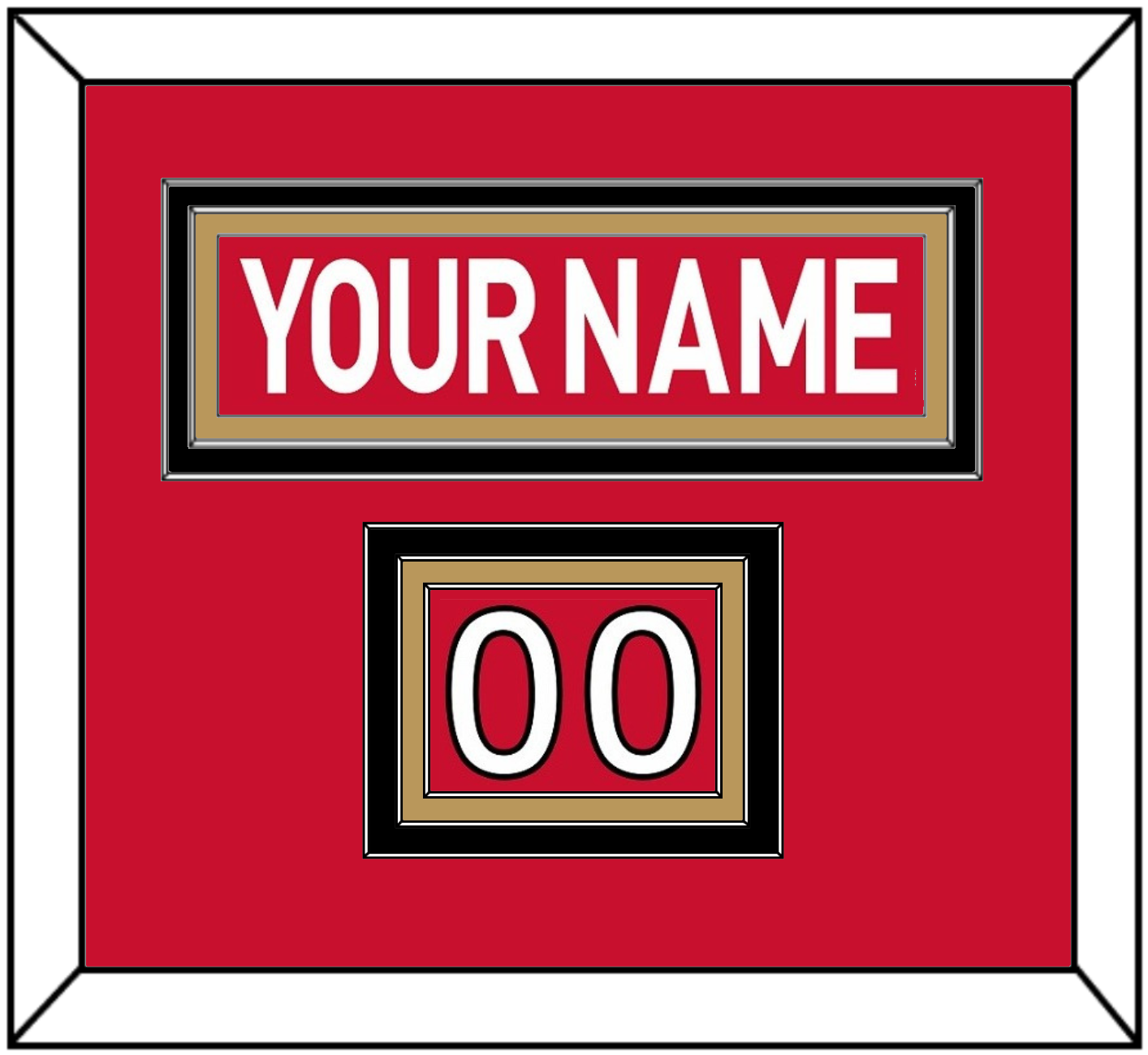 Ottawa Nameplate & Number (Shoulder) - Home Red (2007-2017) - Premier Tier 3