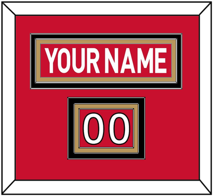 Ottawa Nameplate & Number (Shoulder) - Home Red (2007-2017) - Premier Tier 3