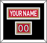 Ottawa Nameplate & Number (Shoulder) - Home Red (2007-2017) - Triple Mat 4