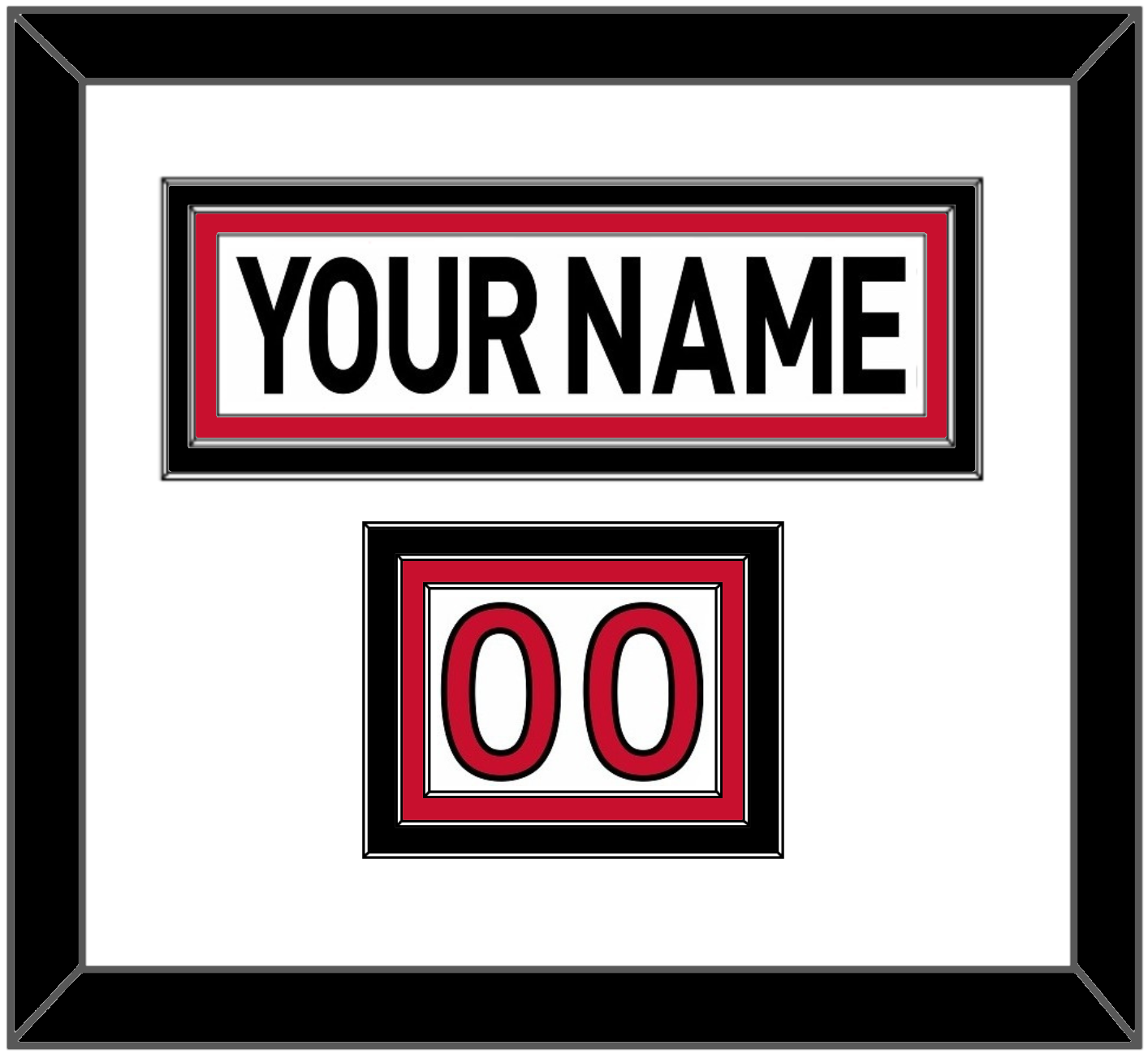 Ottawa Nameplate & Number (Shoulder) - Road White (2007-2017) - Premier Tier 1