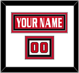 Ottawa Nameplate & Number (Shoulder) - Road/Home Red Jersey (1999-2007) - Triple Mat 2
