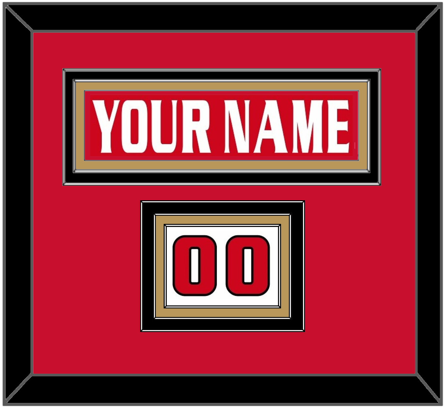 Ottawa Nameplate & Number (Shoulder) - Road/Home Red Jersey (1999-2007) - Premier Tier 3