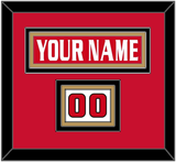 Ottawa Nameplate & Number (Shoulder) - Road/Home Red Jersey (1999-2007) - Triple Mat 3