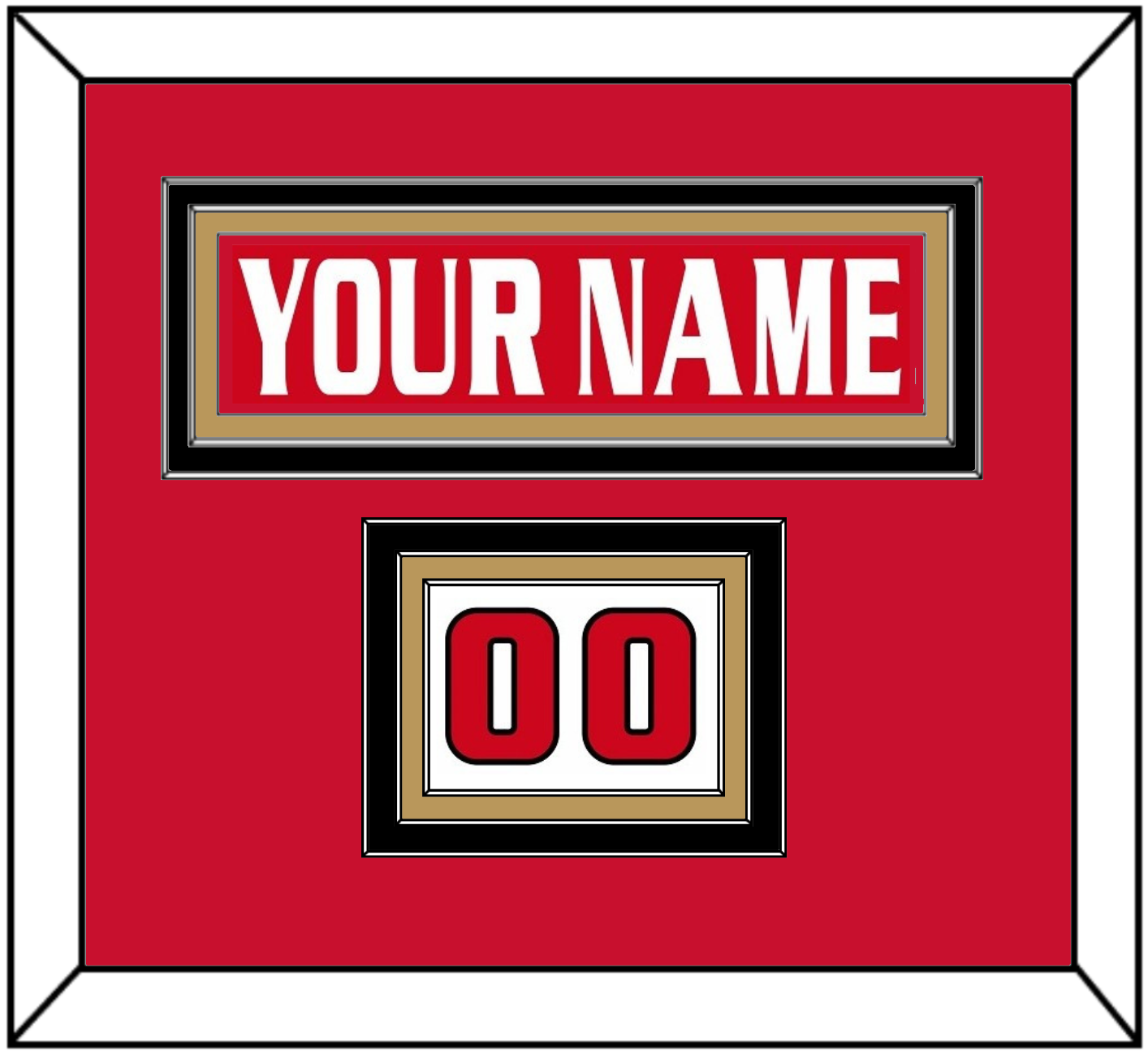 Ottawa Nameplate & Number (Shoulder) - Road/Home Red Jersey (1999-2007) - Premier Tier 3