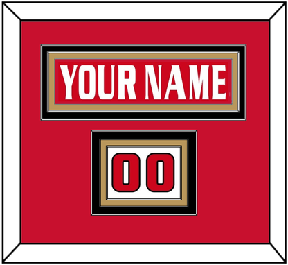 Ottawa Nameplate & Number (Shoulder) - Road/Home Red Jersey (1999-2007) - Premier Tier 3