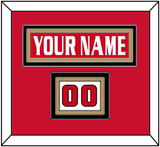 Ottawa Nameplate & Number (Shoulder) - Road/Home Red Jersey (1999-2007) - Triple Mat 3