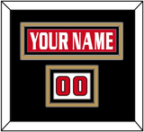 Ottawa Nameplate & Number (Shoulder) - Road/Home Red Jersey (1999-2007) - Triple Mat 4