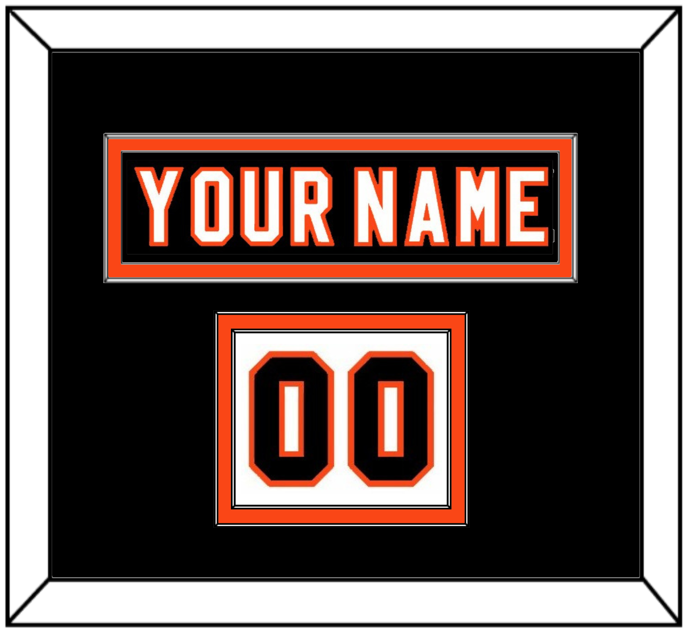 Philadelphia Nameplate & Number (Shoulder) - Home Black (2007-2010) - Signature Tier 3