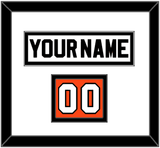 Philadelphia Nameplate & Number (Shoulder) - Road White (2007-2010) - Double Mat 1