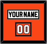 Philadelphia Nameplate & Number (Shoulder) - Road White (2007-2010) - Double Mat 3