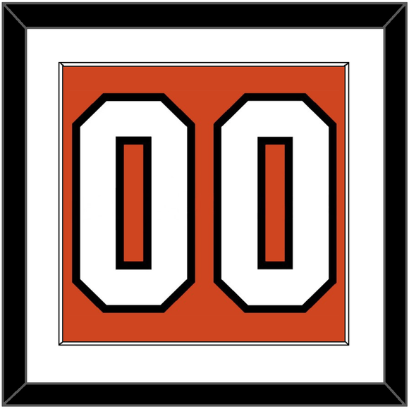 Philadelphia Number (Back) - Home Orange - Single Mat 1