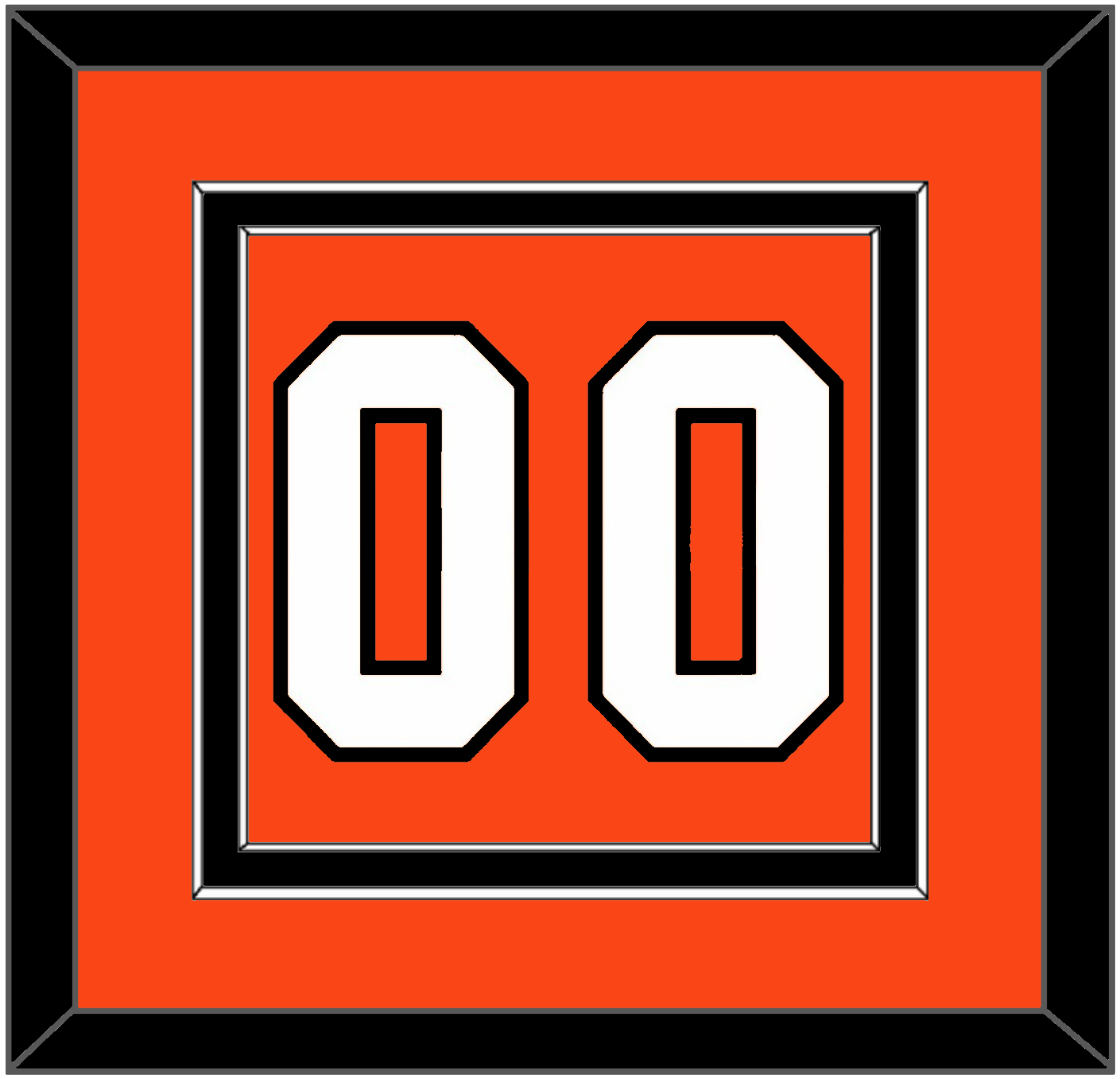 Philadelphia Number (Back) - Road Orange (1983-2001) - Signature Tier 2