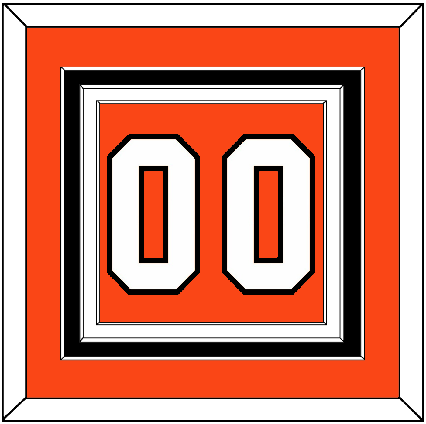 Philadelphia Number (Back) - Road Orange (1983-2001) - Premier Tier 2