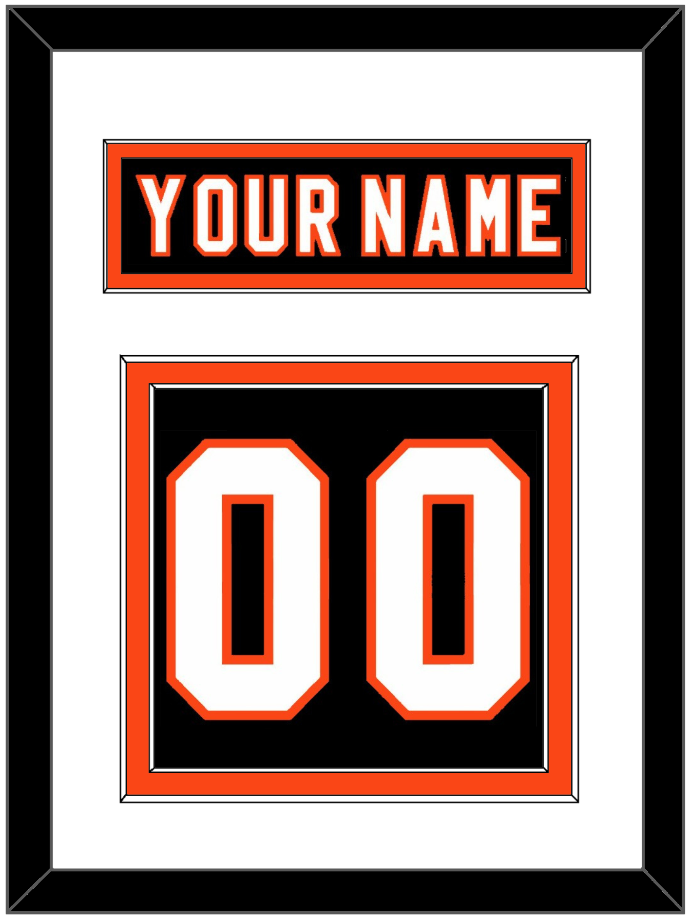 Philadelphia Nameplate & Number (Back) - Road/Home Black (1997-2007) - Signature Tier 1