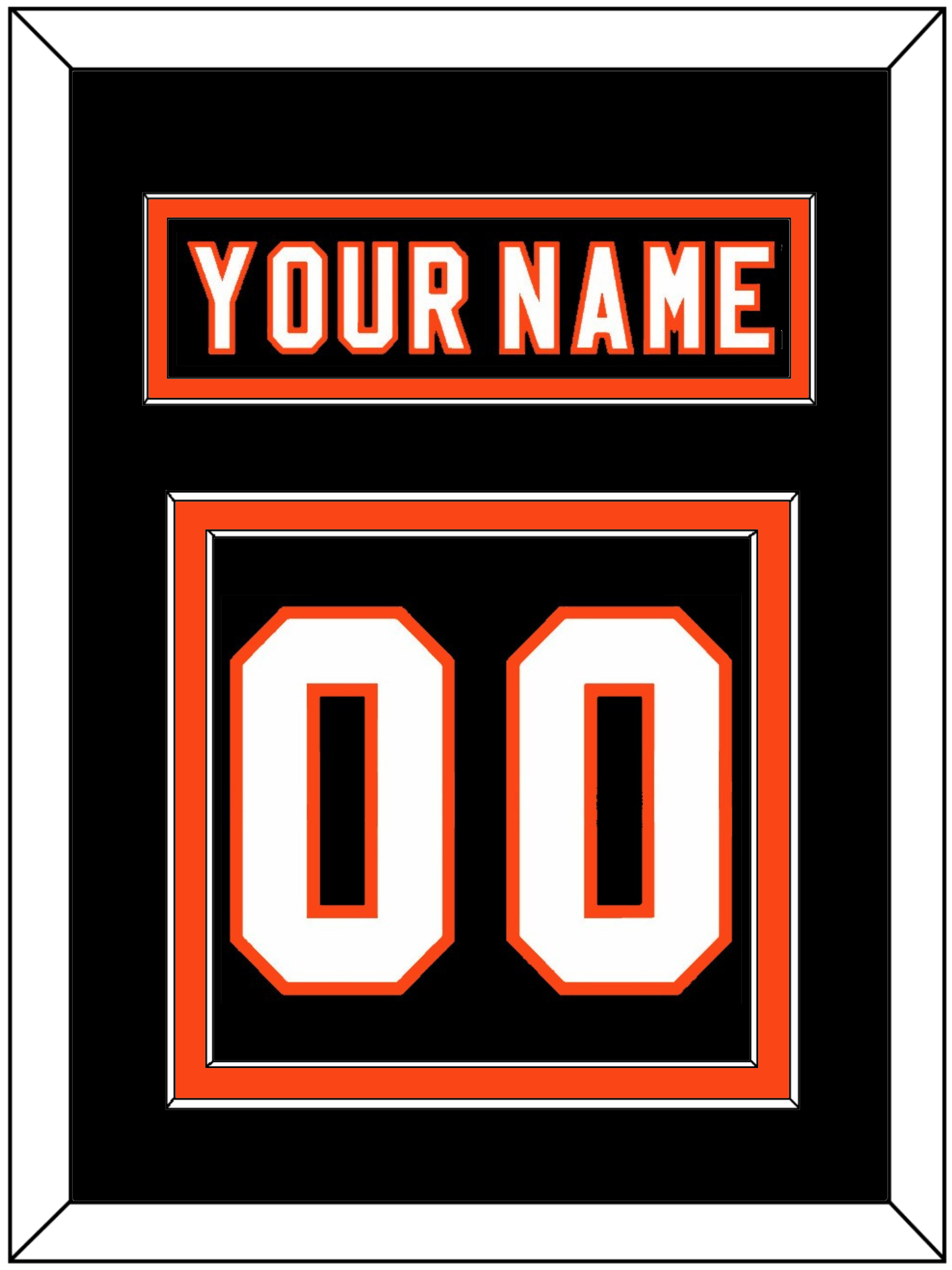 Philadelphia Nameplate & Number (Back) - Road/Home Black (1997-2007) - Signature Tier 2