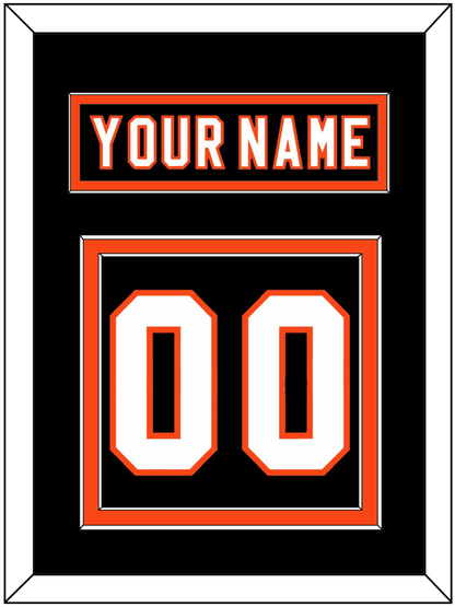 Philadelphia Nameplate & Number (Back) - Road/Home Black (1997-2007) - Signature Tier 2