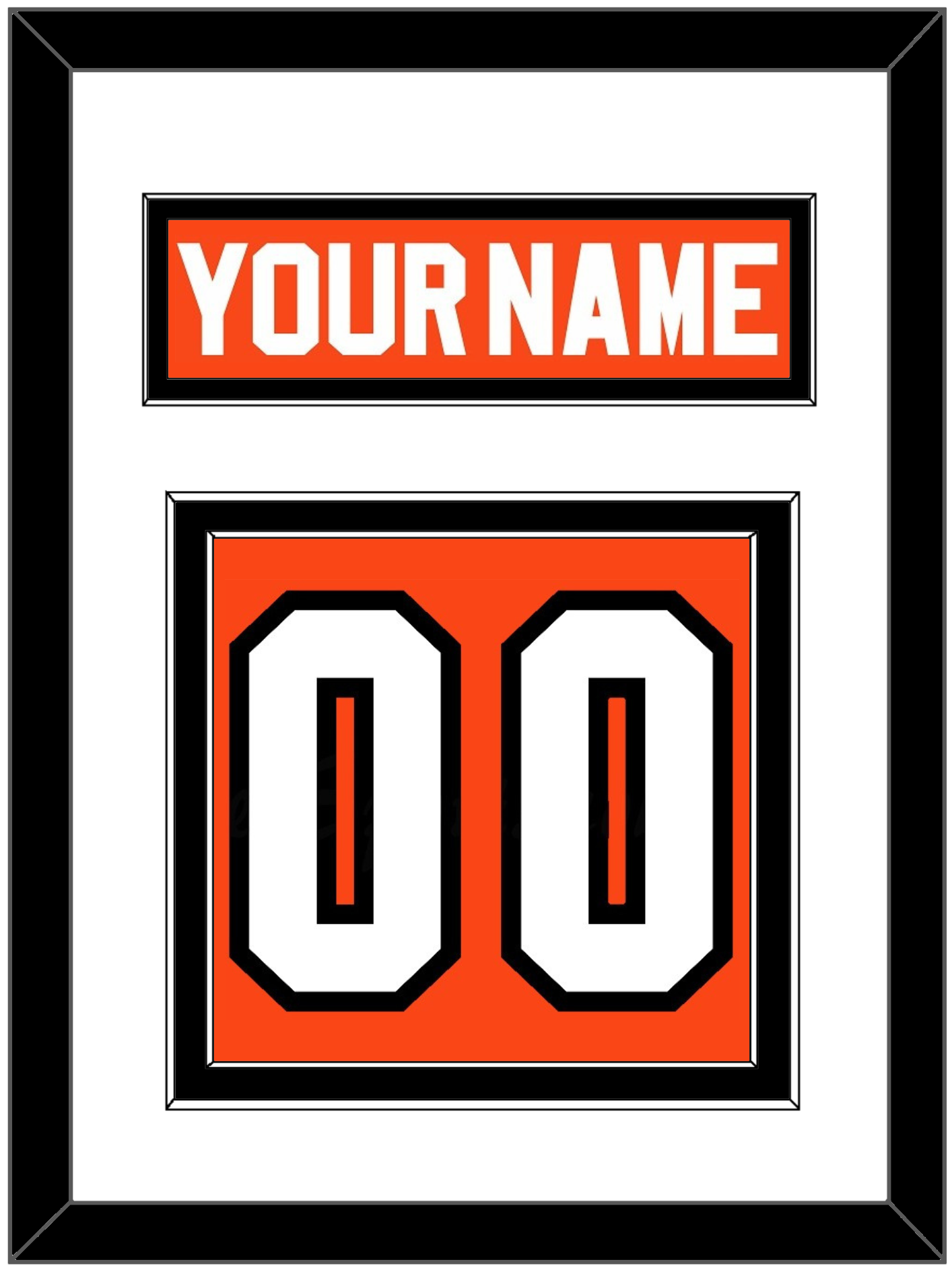 Philadelphia Nameplate & Number (Back) - Road Orange (1983-2001) - Signature Tier 1