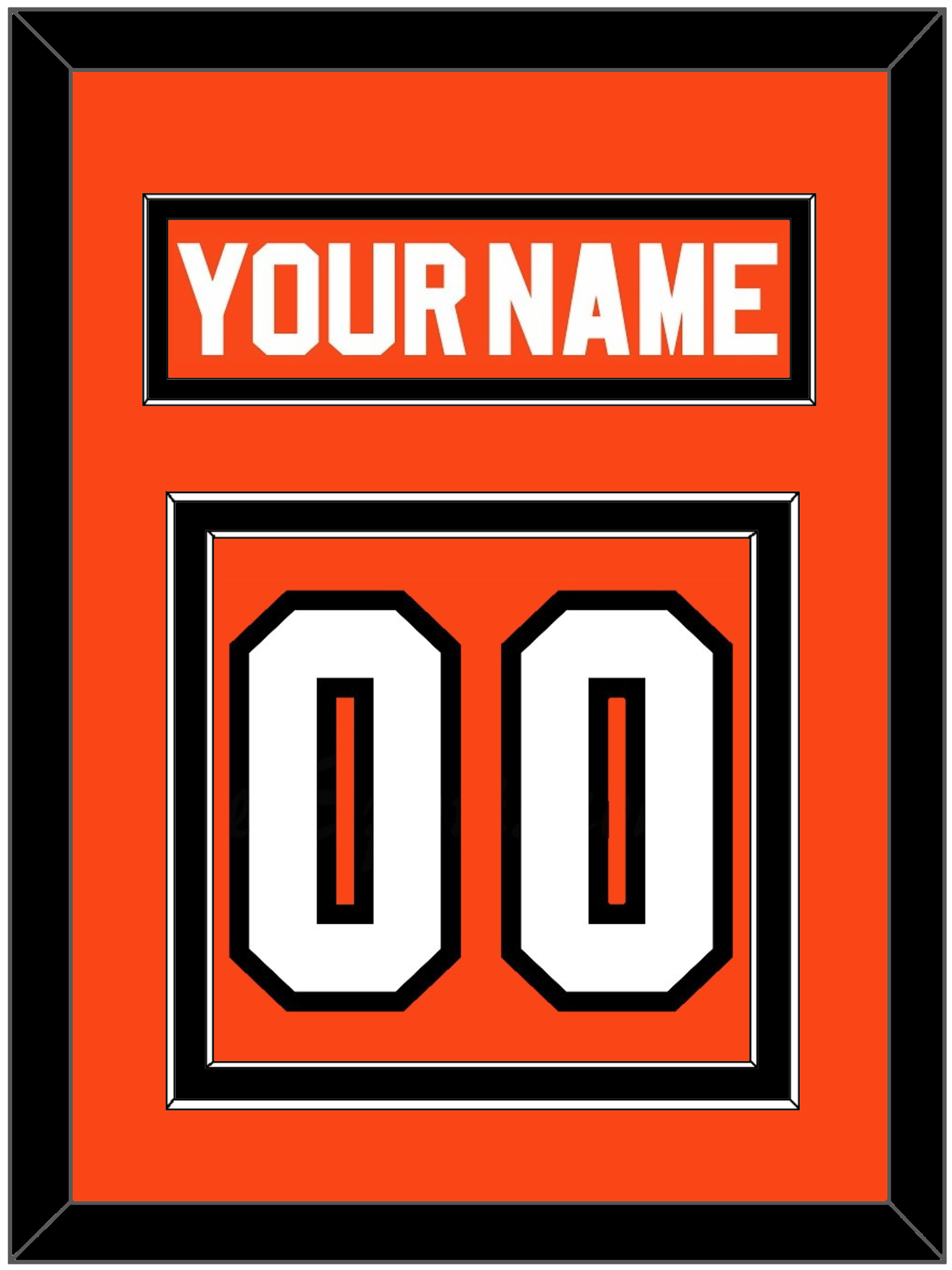 Philadelphia Nameplate & Number (Back) - Road Orange (1977-1983) - Signature Tier 2