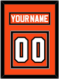 Philadelphia Nameplate & Number (Back) - Road Orange (1983-2001) - Double Mat 2