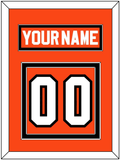 Philadelphia Nameplate & Number (Back) - Road Orange (1983-2001) - Double Mat 2