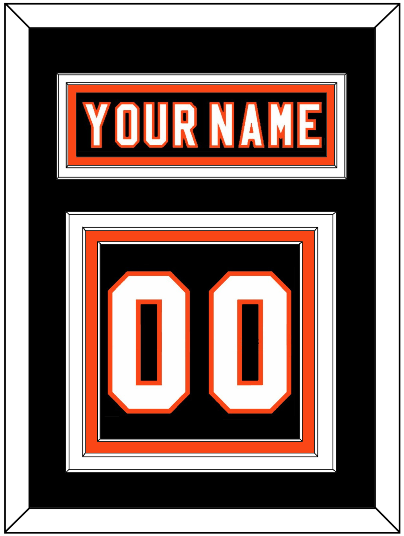 Philadelphia Nameplate & Number (Back) - Road/Home Black (1997-2007) - Premier Tier 2