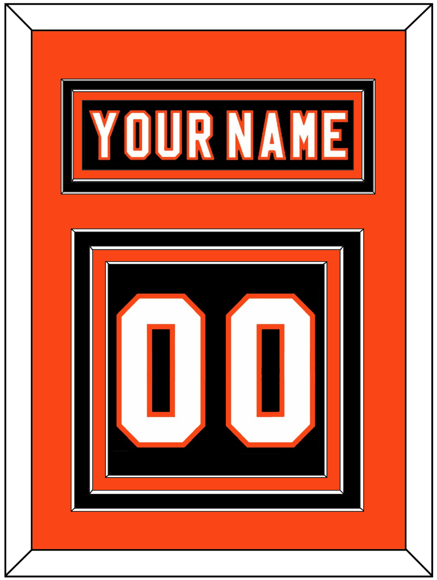 Philadelphia Nameplate & Number (Back) - Road/Home Black (1997-2007) - Premier Tier 3