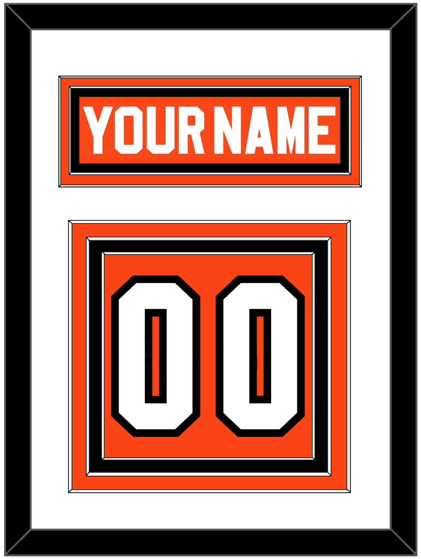 Philadelphia Nameplate & Number (Back) - Road Orange (1983-2001) - Premier Tier 1